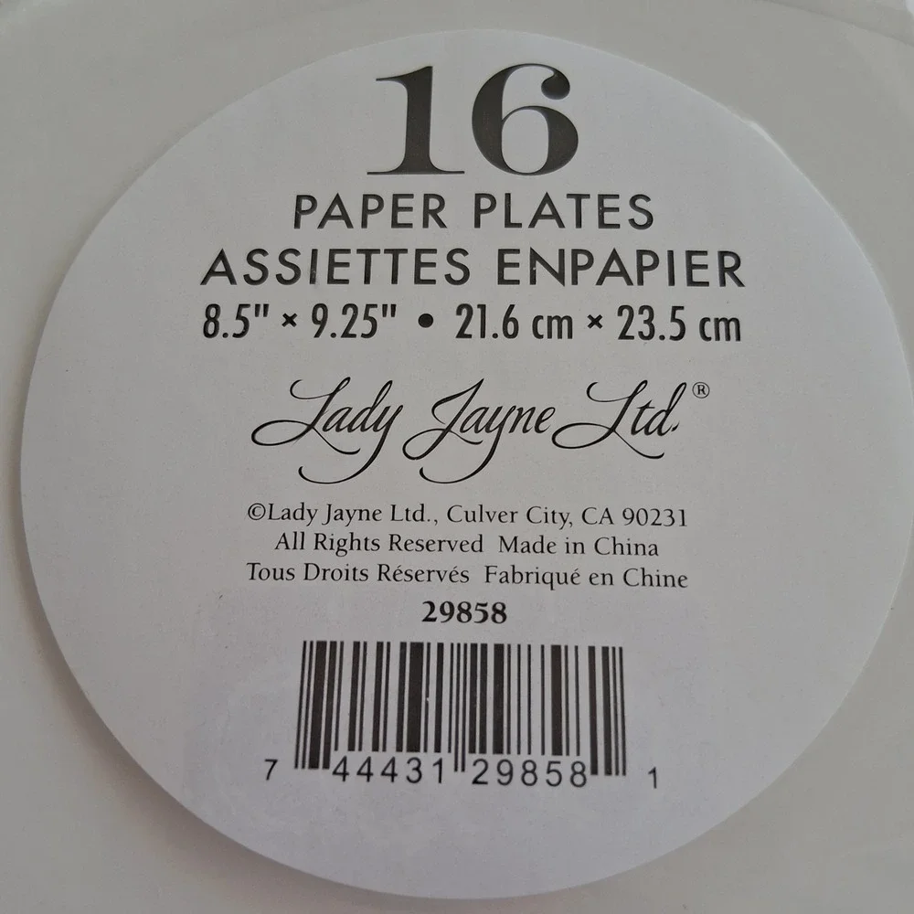 Lady Jayne Halloween Black Cat Shaped Paper Plates Pack of 16 Party Supplies New